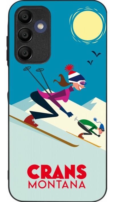 Samsung Galaxy A15 Case Hülle - Silikon schwarz Crans-Montana Ski Downhill