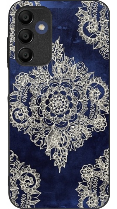 Samsung Galaxy A15 Case Hülle - Silikon schwarz Cream Flower Moroccan