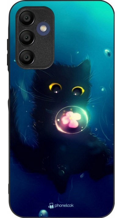 Samsung Galaxy A15 Case Hülle - Silikon schwarz Cute Cat Bubble