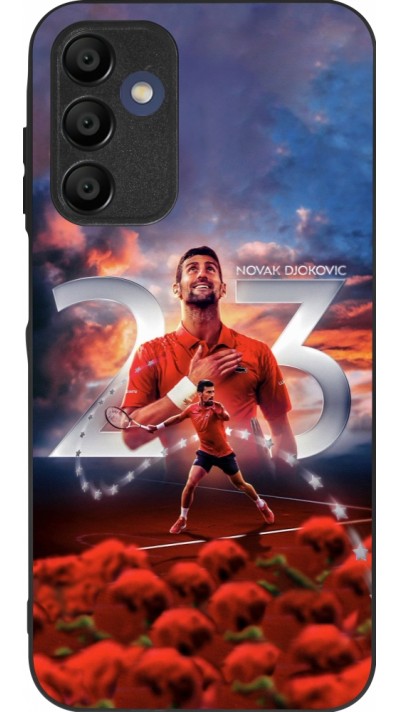 Samsung Galaxy A15 Case Hülle - Silikon schwarz Djokovic 23 Grand Slam