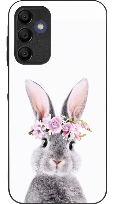 Samsung Galaxy A15 Case Hülle - Silikon schwarz Easter 2023 flower bunny