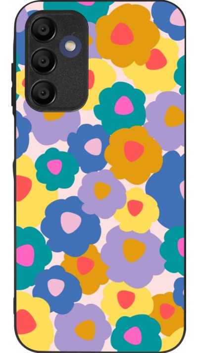 Samsung Galaxy A15 Case Hülle - Silikon schwarz Easter 2024 flower power