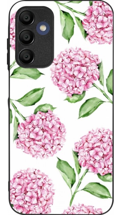 Samsung Galaxy A15 Case Hülle - Silikon schwarz Easter 2024 pink flowers