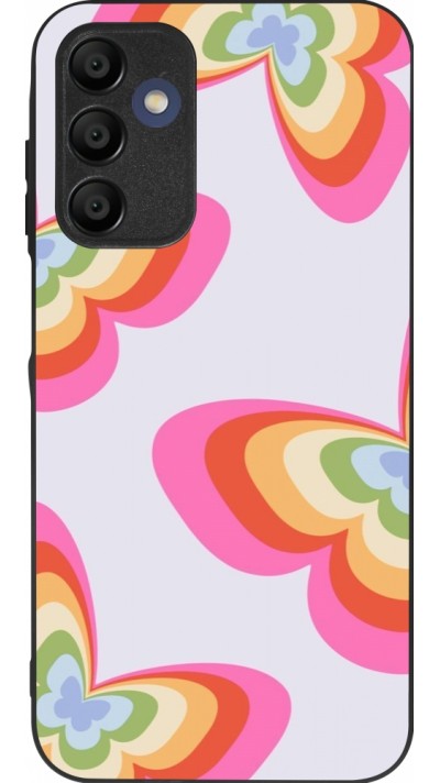 Samsung Galaxy A15 Case Hülle - Silikon schwarz Easter 2024 rainbow butterflies