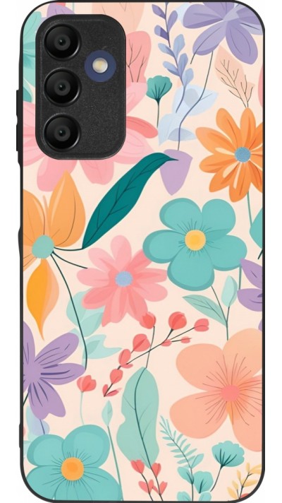 Samsung Galaxy A15 Case Hülle - Silikon schwarz Easter 2024 spring flowers