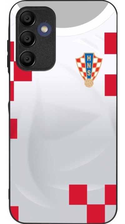 Samsung Galaxy A15 Case Hülle - Silikon schwarz Kroatien 2022 personalisierbares Fussballtrikot