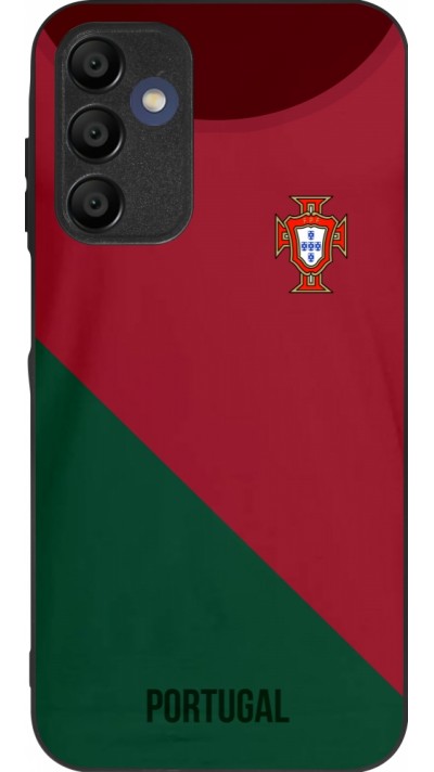 Samsung Galaxy A15 Case Hülle - Silikon schwarz Fussballtrikot Portugal2022