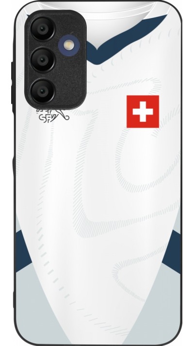 Samsung Galaxy A15 Case Hülle - Silikon schwarz Schweiz Away personalisierbares Fussballtrikot