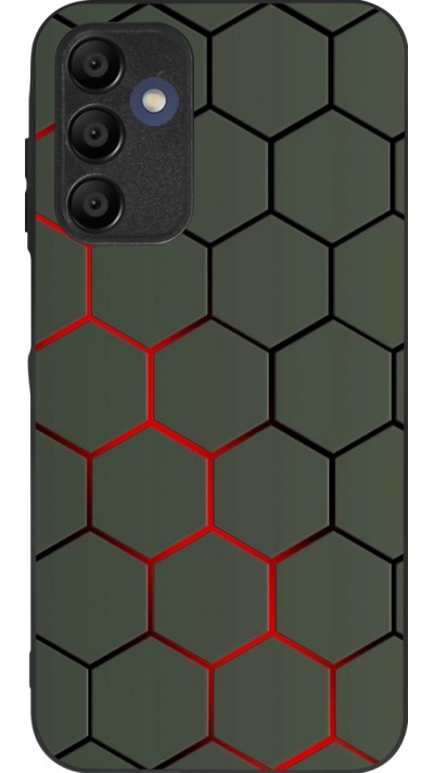 Samsung Galaxy A15 Case Hülle - Silikon schwarz Geometric Line red