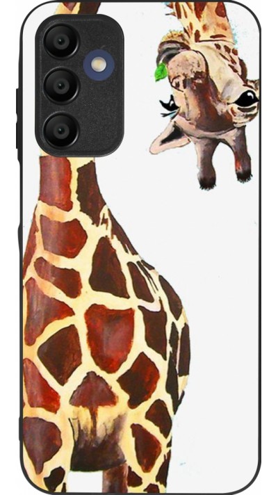 Samsung Galaxy A15 Case Hülle - Silikon schwarz Giraffe Fit