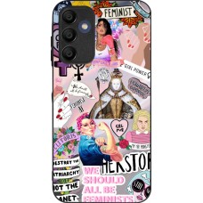 Samsung Galaxy A15 Case Hülle - Silikon schwarz Girl Power Collage