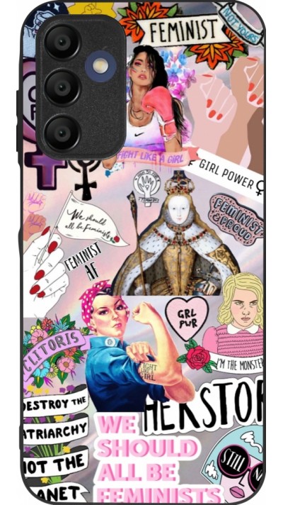 Samsung Galaxy A15 Case Hülle - Silikon schwarz Girl Power Collage