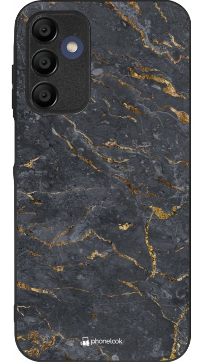 Samsung Galaxy A15 Case Hülle - Silikon schwarz Grey Gold Marble