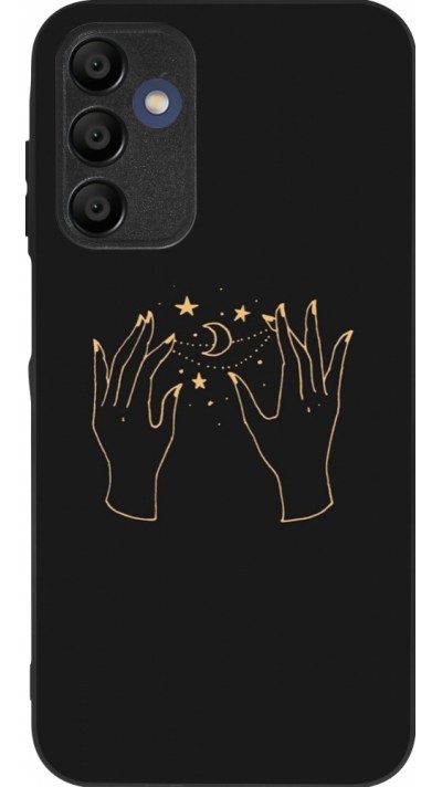 Samsung Galaxy A15 Case Hülle - Silikon schwarz Grey magic hands