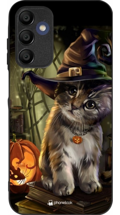 Samsung Galaxy A15 Case Hülle - Silikon schwarz Halloween 21 Witch cat