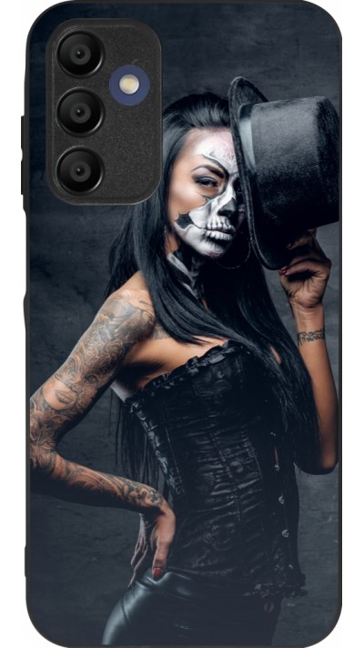 Samsung Galaxy A15 Case Hülle - Silikon schwarz Halloween 22 Tattooed Girl