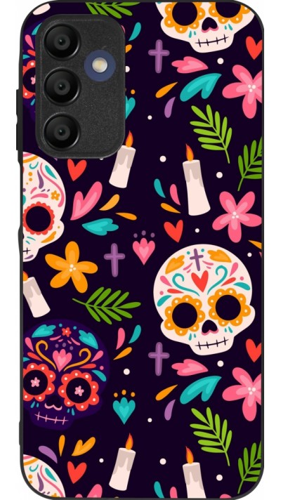 Samsung Galaxy A15 Case Hülle - Silikon schwarz Halloween 2023 mexican style