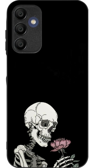 Samsung Galaxy A15 Case Hülle - Silikon schwarz Halloween 2023 rose and skeleton