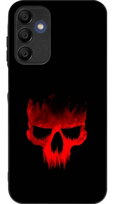 Samsung Galaxy A15 Case Hülle - Silikon schwarz Halloween 2023 scary skull