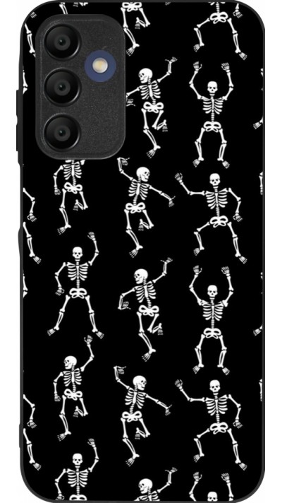 Samsung Galaxy A15 Case Hülle - Silikon schwarz Halloween 2024 dancing skeleton