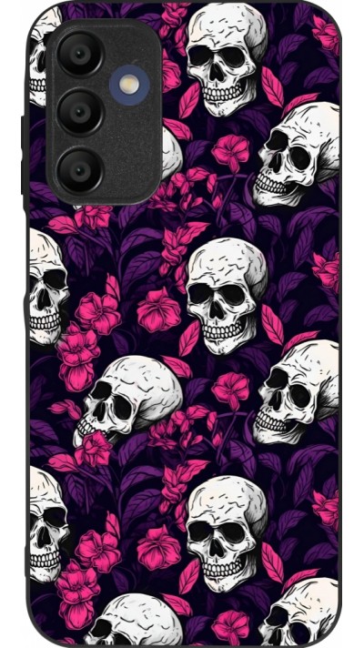 Samsung Galaxy A15 Case Hülle - Silikon schwarz Halloween 2024 romantic skulls