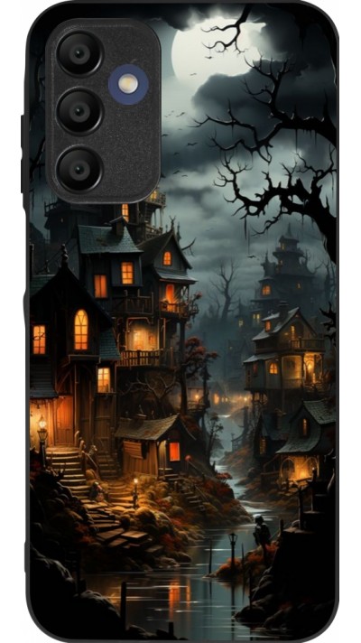 Samsung Galaxy A15 Case Hülle - Silikon schwarz Halloween 2024 scary town