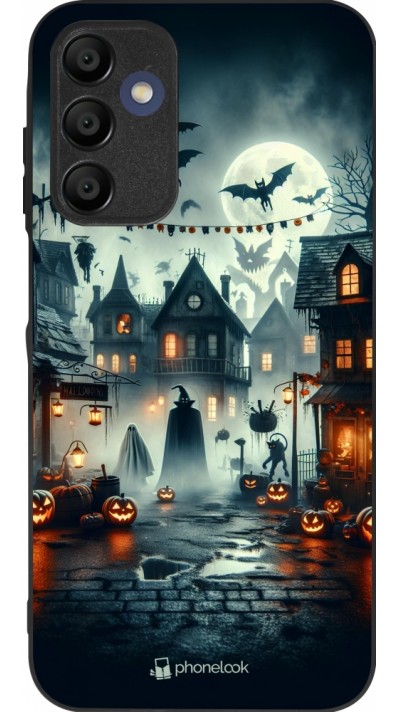 Samsung Galaxy A15 Case Hülle - Silikon schwarz Halloween Spukstadt