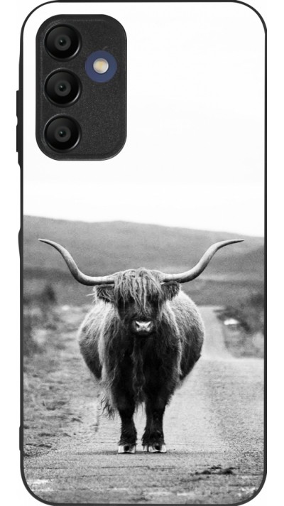 Samsung Galaxy A15 Case Hülle - Silikon schwarz Highland cattle