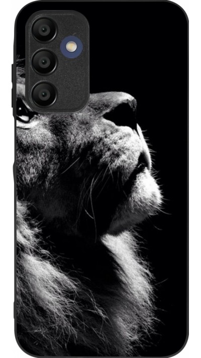 Samsung Galaxy A15 Case Hülle - Silikon schwarz Lion looking up