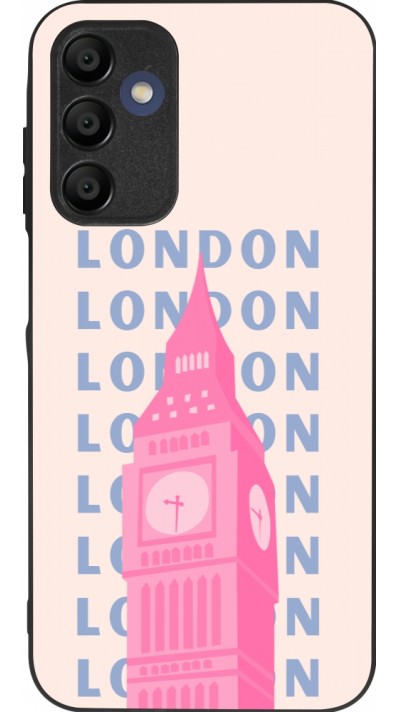 Samsung Galaxy A15 Case Hülle - Silikon schwarz London Pink Print