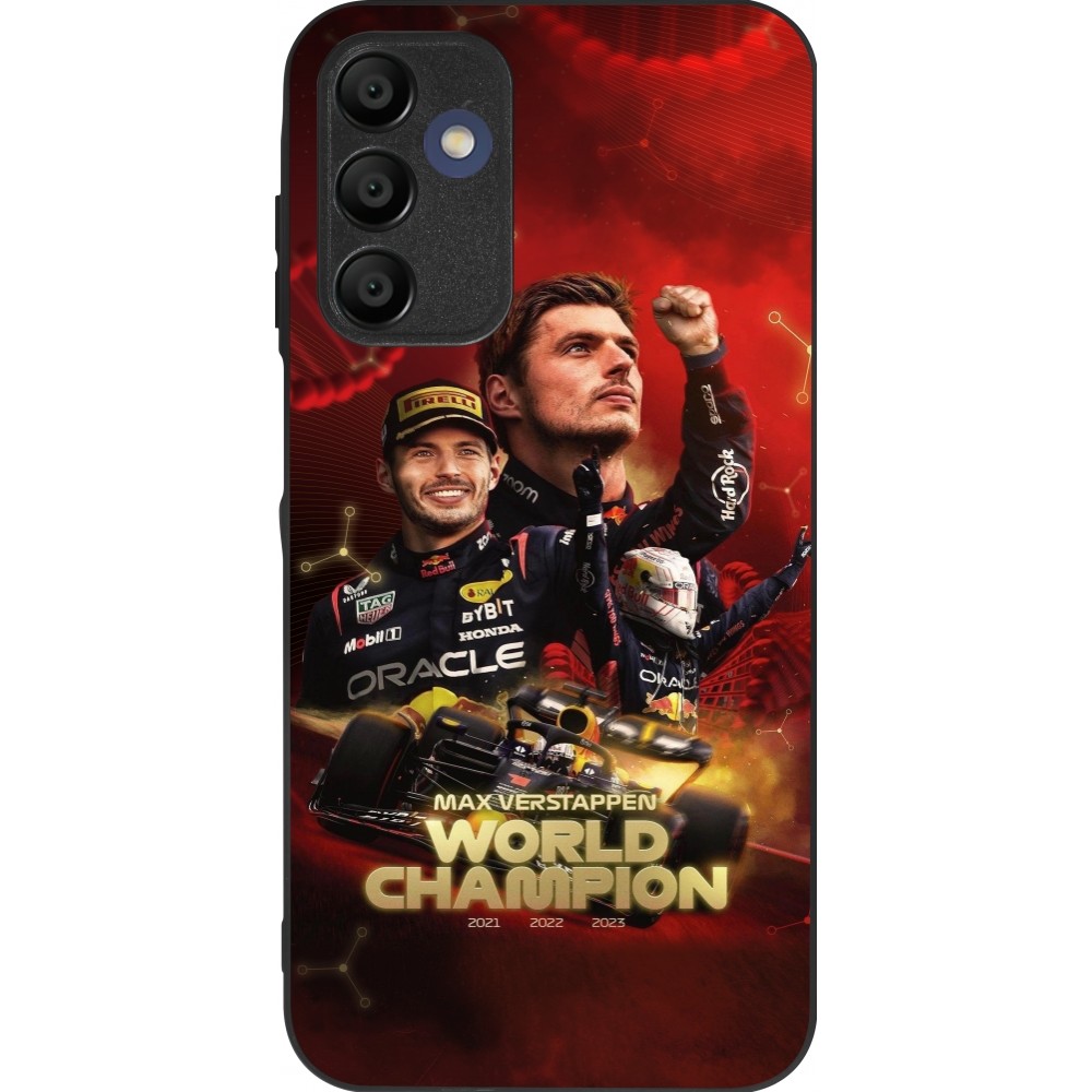 Samsung Galaxy A15 Case Hülle - Silikon schwarz Max Verstappen Champion 2023