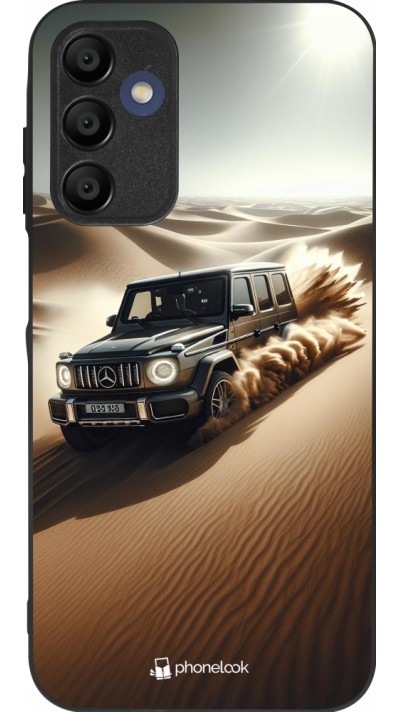 Samsung Galaxy A15 Case Hülle - Silikon schwarz Mercedes G Drift Wueste