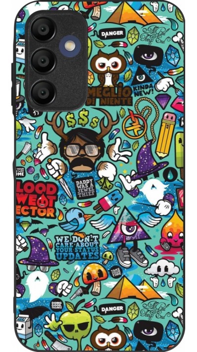 Samsung Galaxy A15 Case Hülle - Silikon schwarz Mixed Cartoons Turquoise