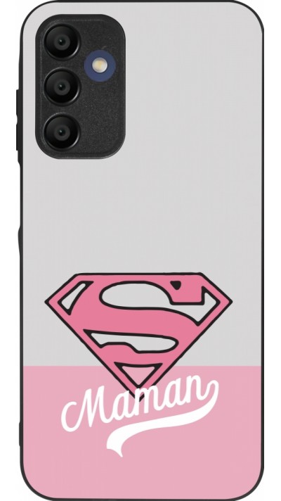 Samsung Galaxy A15 Case Hülle - Silikon schwarz Mom 2024 Super hero maman