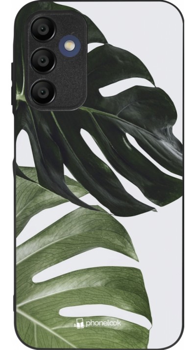 Samsung Galaxy A15 Case Hülle - Silikon schwarz Monstera Plant