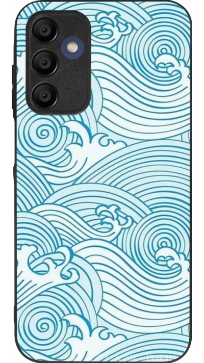 Samsung Galaxy A15 Case Hülle - Silikon schwarz Ocean Waves