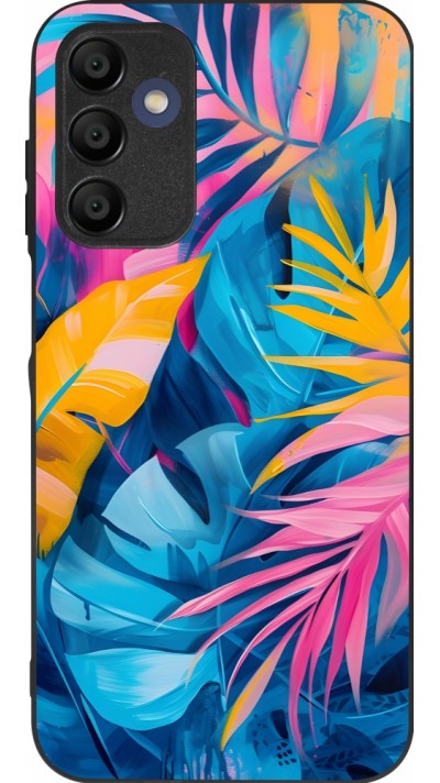 Samsung Galaxy A15 Case Hülle - Silikon schwarz Palms Blue