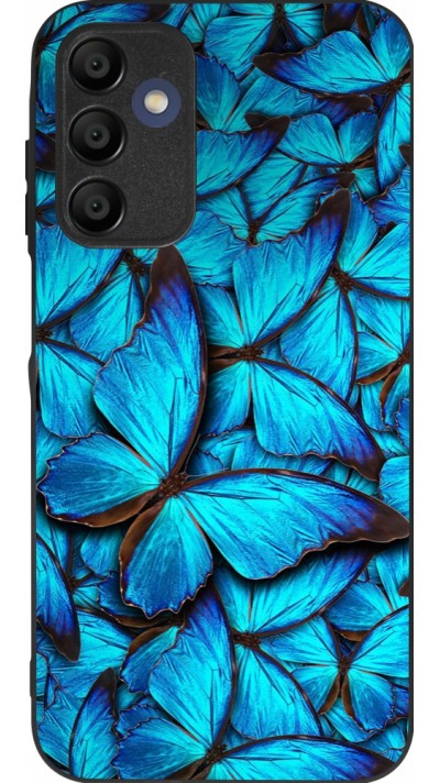 Samsung Galaxy A15 Case Hülle - Silikon schwarz Papillon bleu