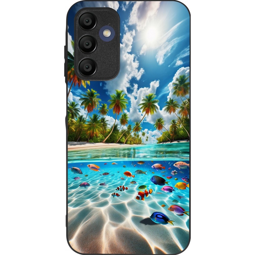 Samsung Galaxy A15 Case Hülle - Silikon schwarz Strandparadies