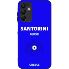 Samsung Galaxy A15 Case Hülle - Silikon schwarz Pop Summer Destination Santorini