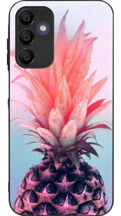 Samsung Galaxy A15 Case Hülle - Silikon schwarz Purple Pink Pineapple