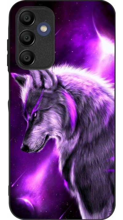 Samsung Galaxy A15 Case Hülle - Silikon schwarz Purple Sky Wolf