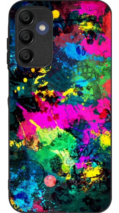 Samsung Galaxy A15 Case Hülle - Silikon schwarz Splash paint