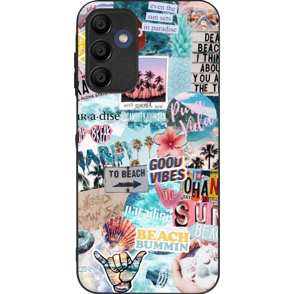 Samsung Galaxy A15 Case Hülle - Silikon schwarz Summer 20 collage