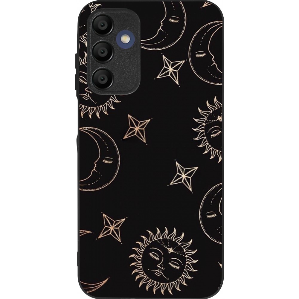 Samsung Galaxy A15 Case Hülle - Silikon schwarz Suns and Moons