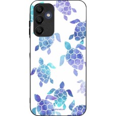 Samsung Galaxy A15 Case Hülle - Silikon schwarz Turtles pattern watercolor