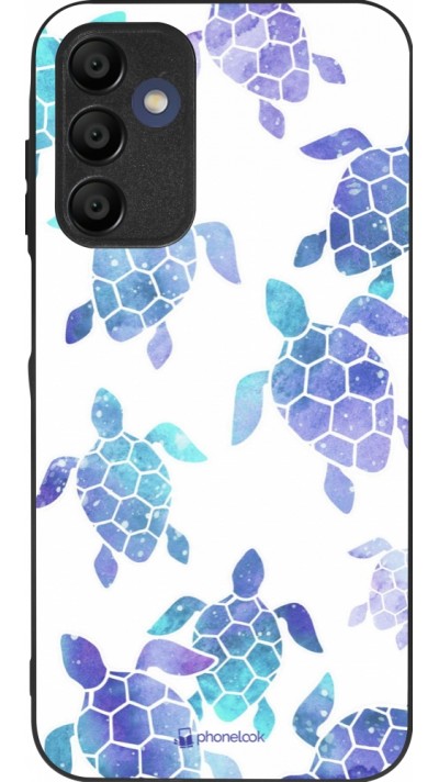 Samsung Galaxy A15 Case Hülle - Silikon schwarz Turtles pattern watercolor