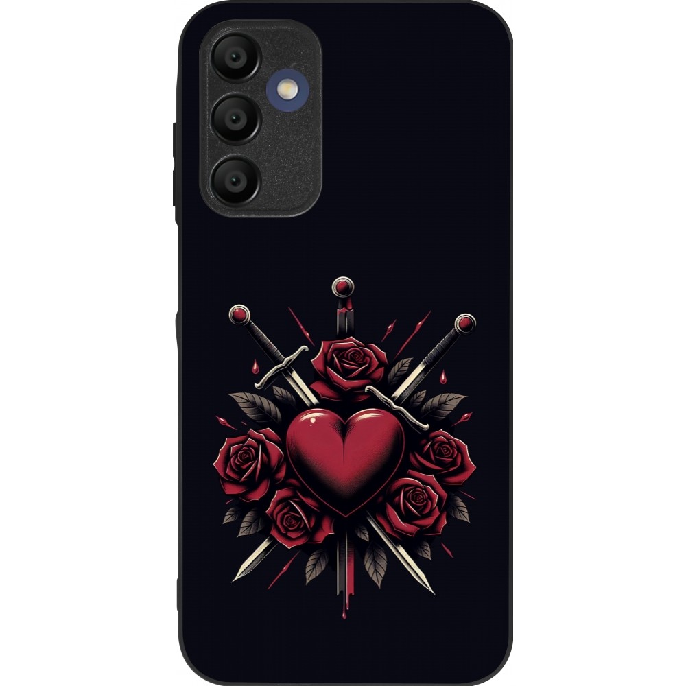 Samsung Galaxy A15 Case Hülle - Silikon schwarz Valentine 2024 gothic love