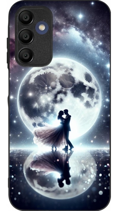 Samsung Galaxy A15 Case Hülle - Silikon schwarz Valentin 2024 Liebe unter dem Mond