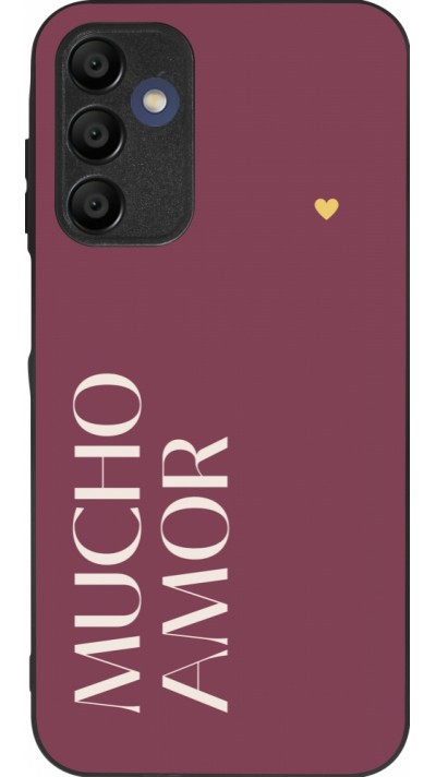 Samsung Galaxy A15 Case Hülle - Silikon schwarz Valentine 2024 mucho amor rosado